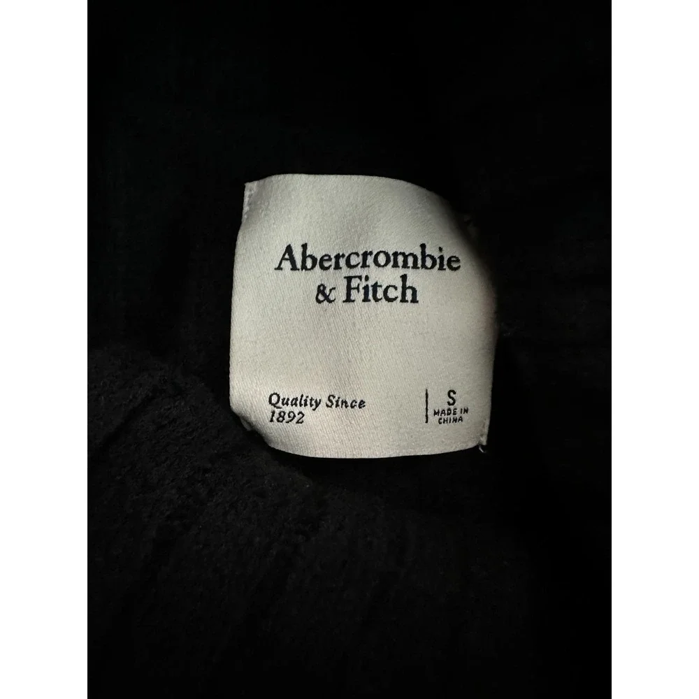 Abercrombie & Fitch‎ Sweater Womens Small Black Cowl Neck Ribbed Knit Tunic